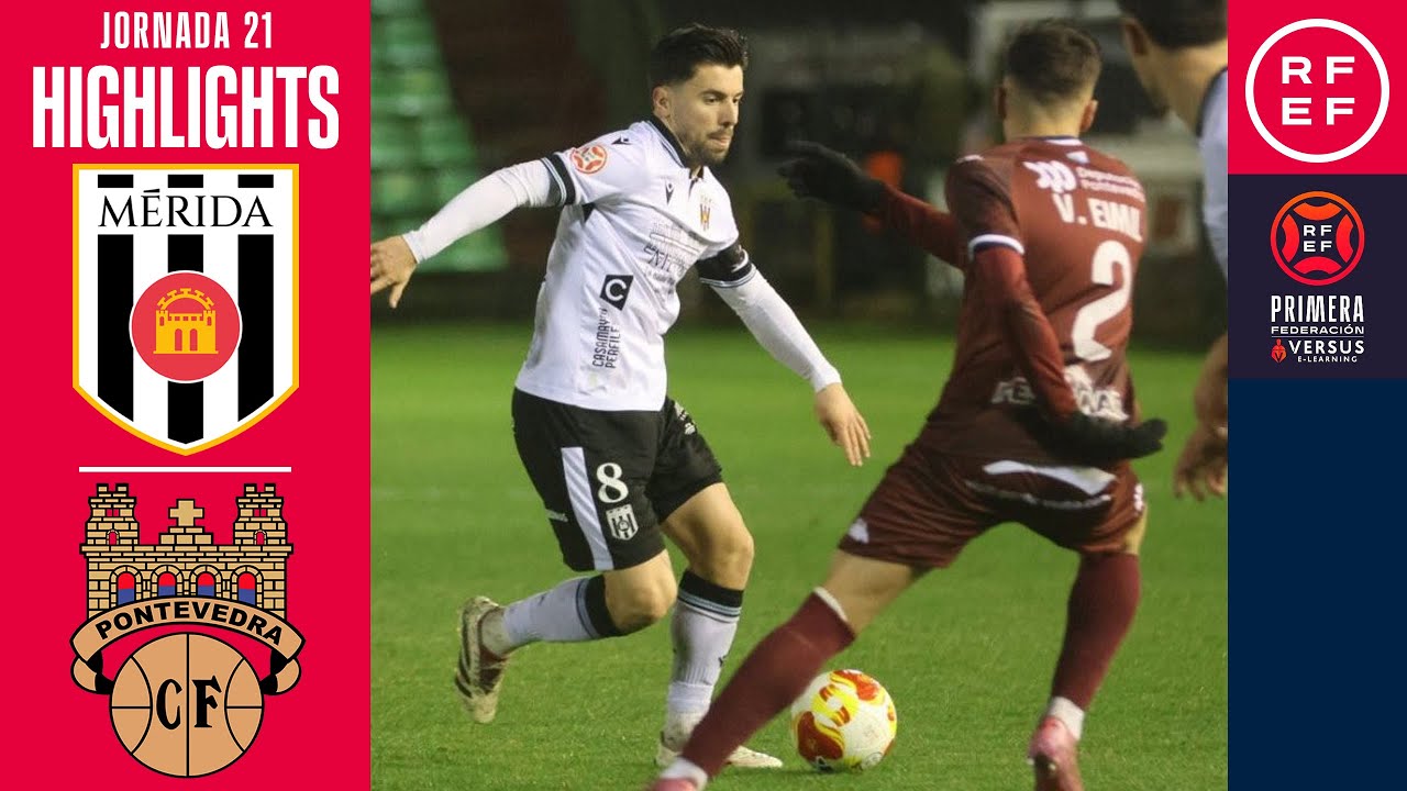 Resumen #PrimeraFederación | AD Mérida 1-1 Pontevedra CF | Jornada 21 | Temporada 2025/2026