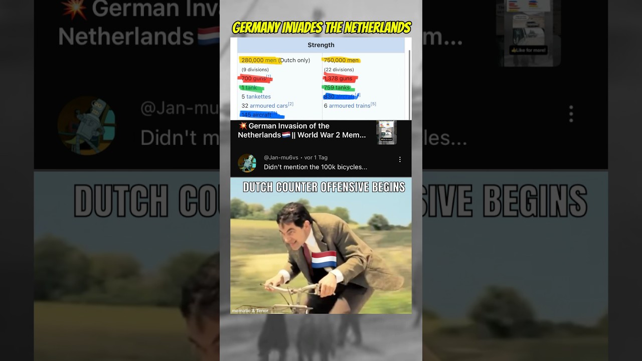 💥German Invasion of the Netherlands🇳🇱 Part 2|| World War 2 Memes