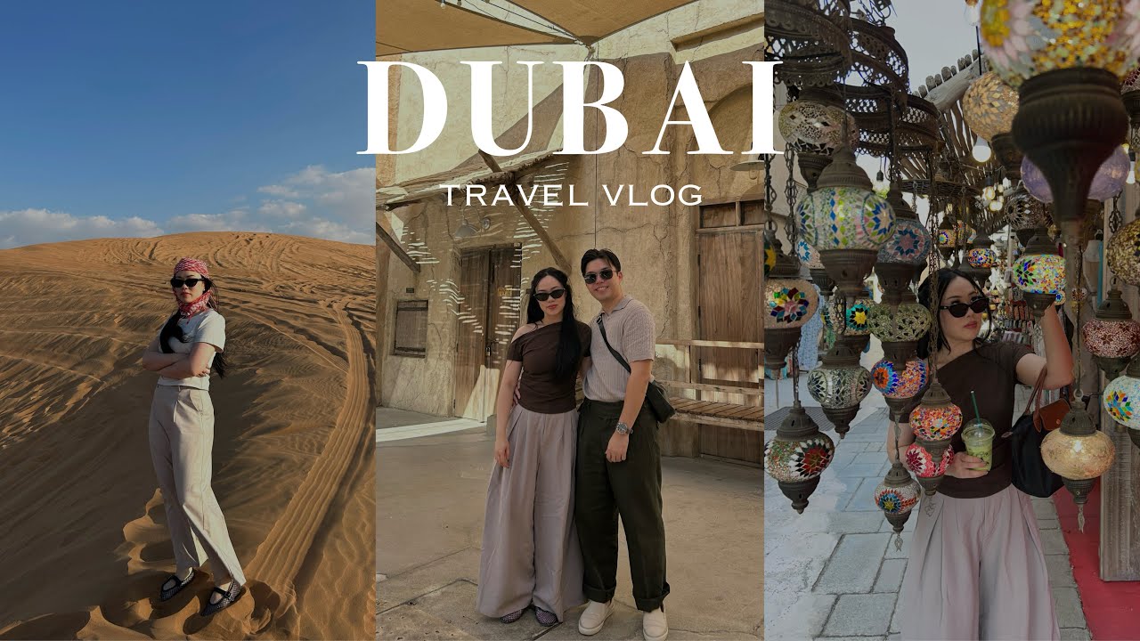 marhaba Dubai 🇦🇪 desert safari experience, old city souks, the palm view 🏜 | travel vlog