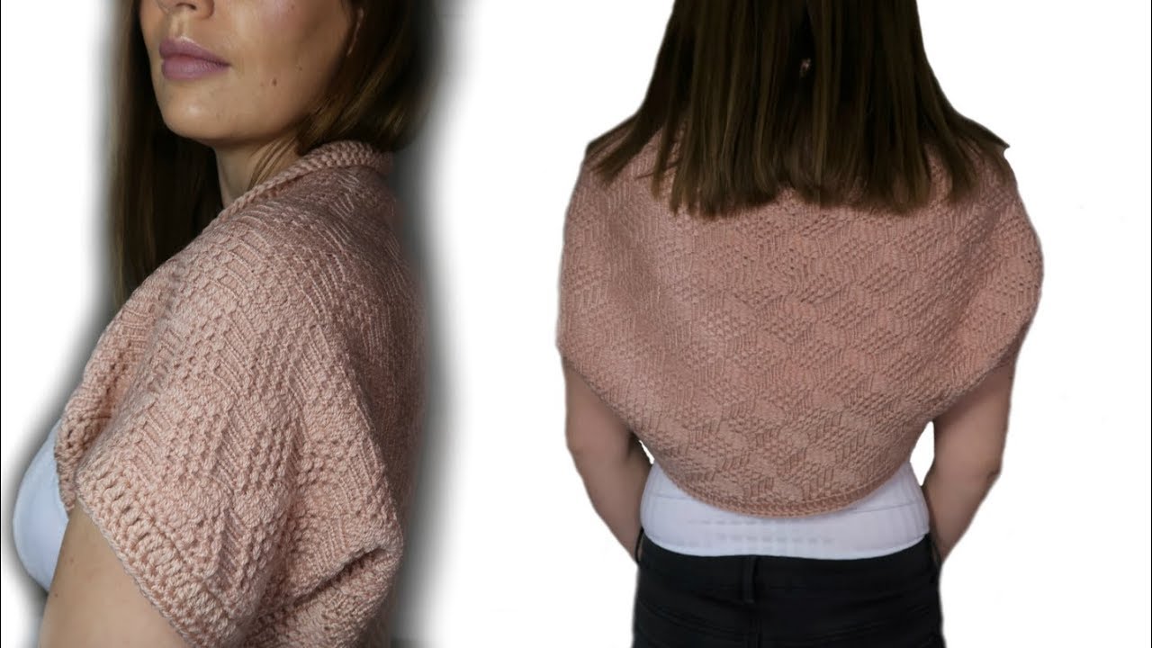 Tricotin - Tuto Boléro Carré magique Point Losanges - Diamond stitch / Loom Knitting