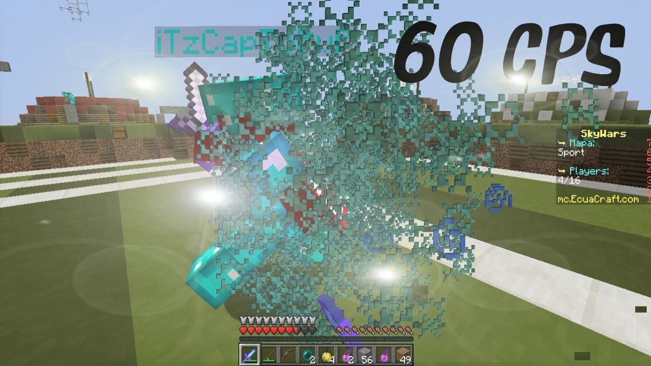 👉 USANDO AUTO CLICK DE MÁS DE 60 CLICKS POR SEGUNDO EN SKYWARS - Minecraft