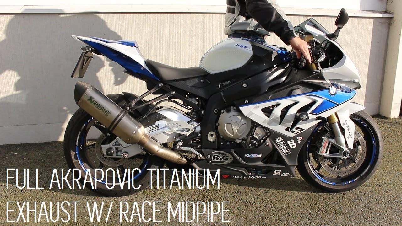 BMW HP4 Full Akrapovic Titanium Exhaust w/ race midpipe