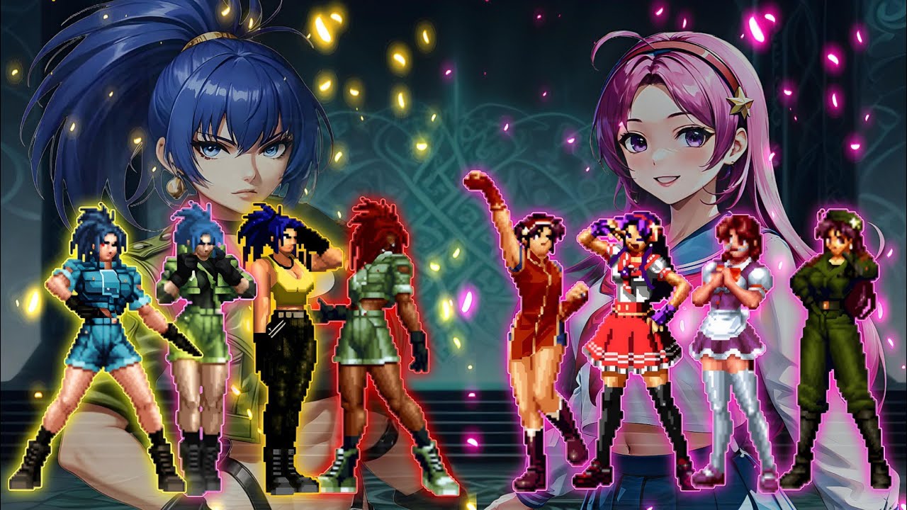[KOF Mugen] Leona Team VS. Athena Team