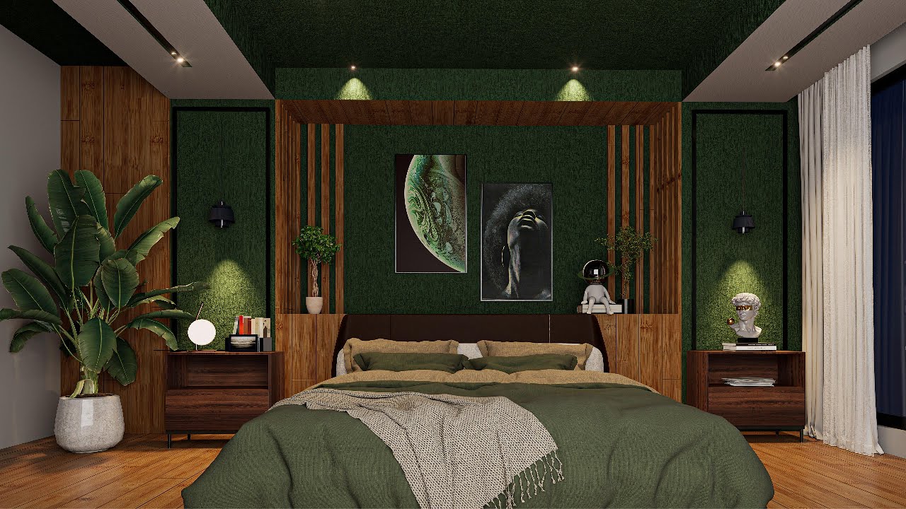 How to render Emerald Haven Bedroom | D5 Render 2.11 Architectural Visualization
