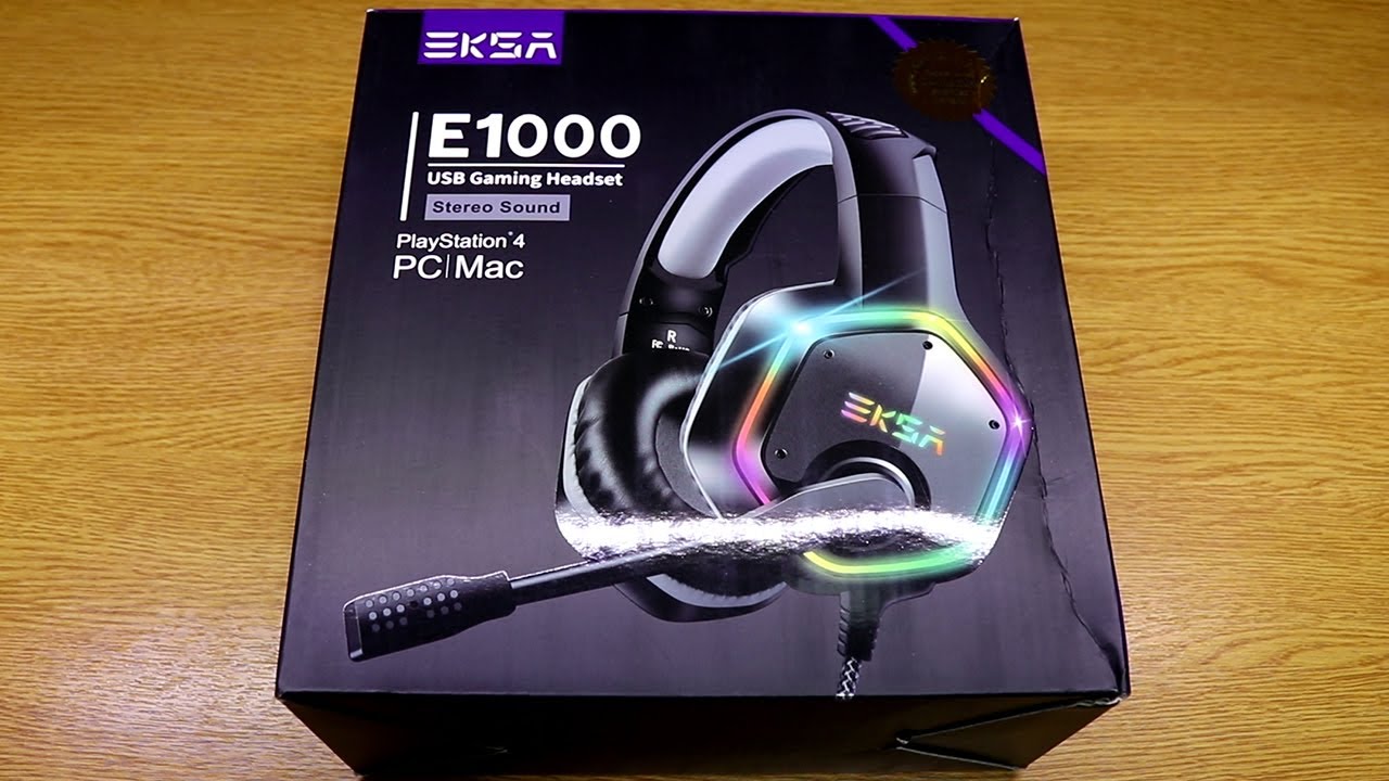 UNBOXING Auriculares EKSA E1000 USB RGB y Prueba de Micrófono! [PC/PS4/PS5]