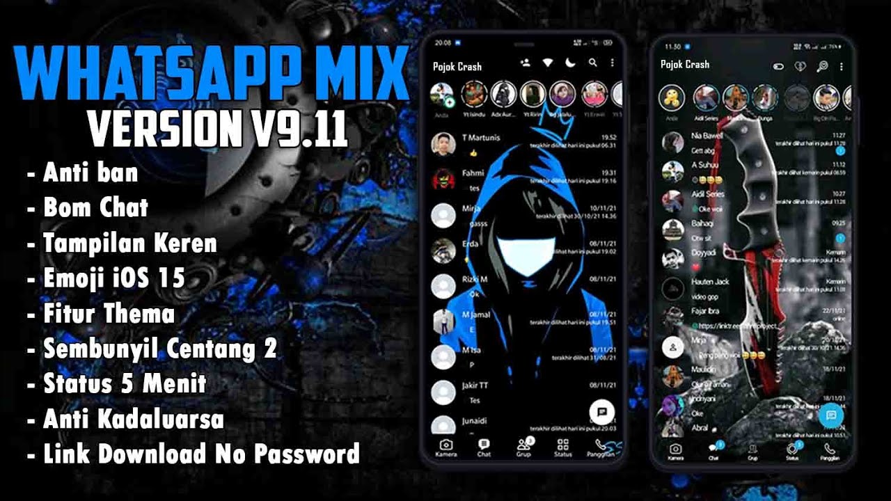 Update WA Mix Terbaru 2022 || WhatsApp Mix v9.11 Rilis Tampilan Keren -No Password