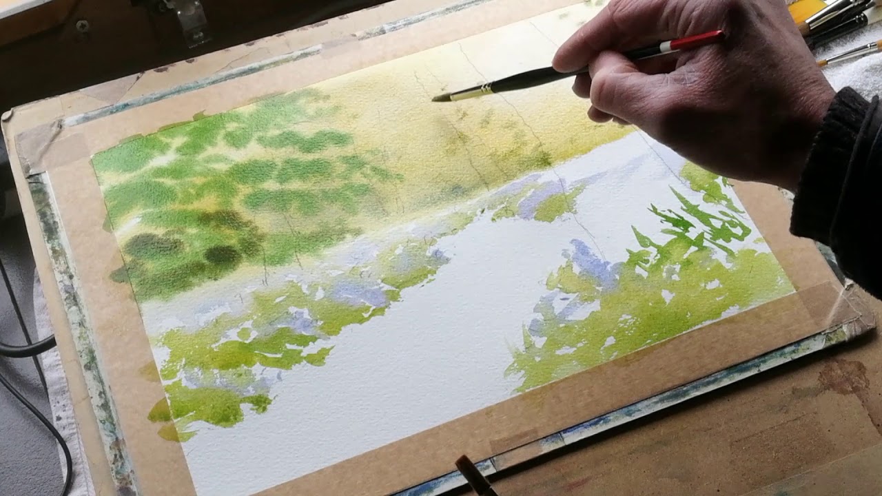 Colinsteedart. Как нарисовать колокольчик акварелью