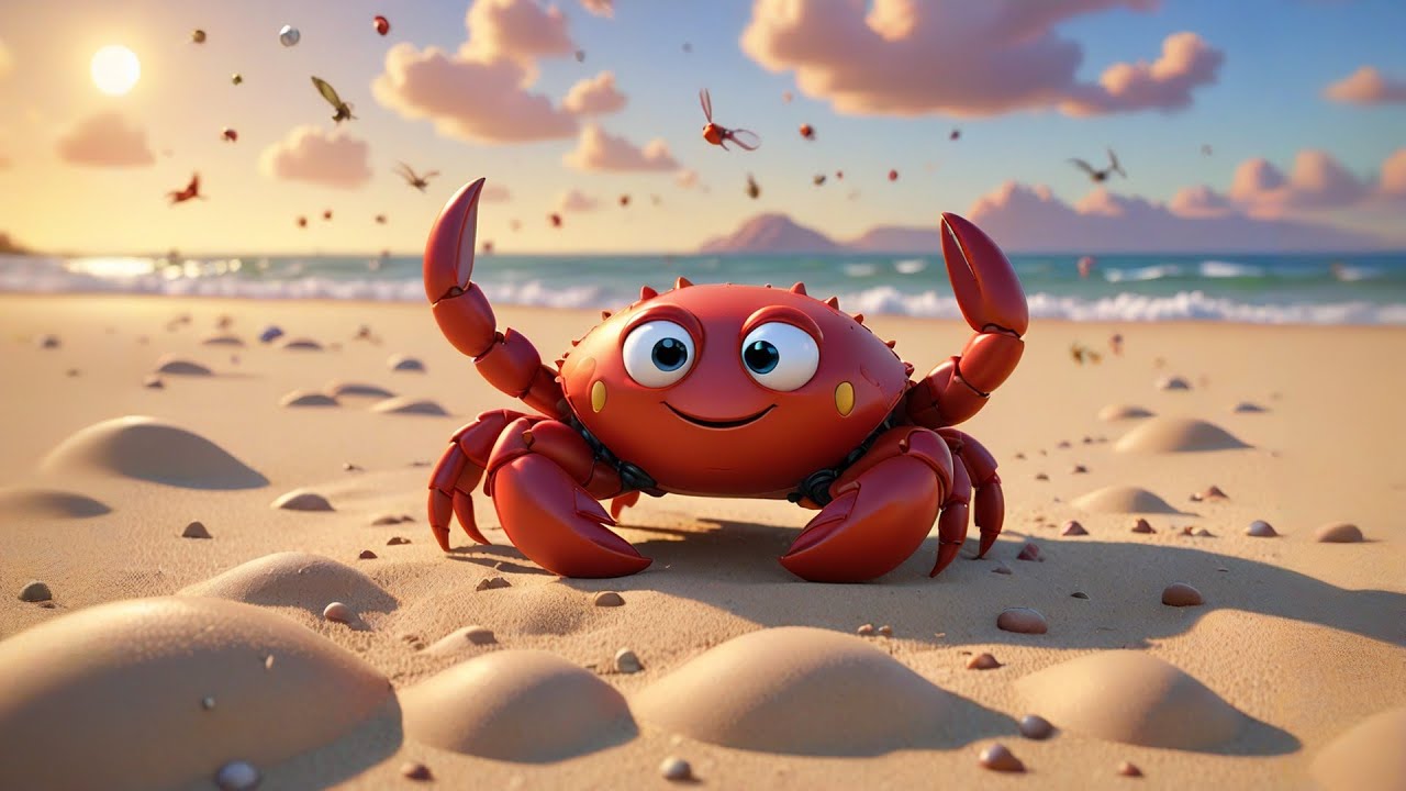 Crab Walk on the Sandy Shore | Fun Kids Song | Nursery Rhymes and Baby Songs