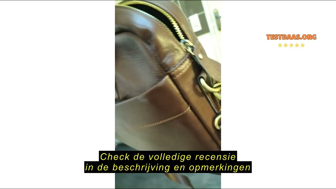 Review VINBAGGE Zakelijke tas voor heren, schooltas, zakelijke tassen, van echt leer, 35,6 cm, aktet