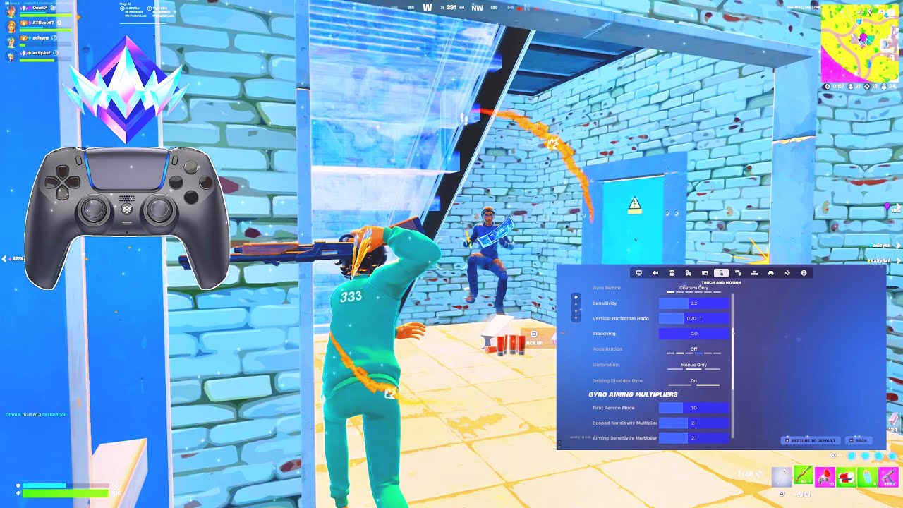 *NEW* Best Controller Settings + Sensitivity In Chapter 7 Season 1 🎮(Fornite Reload Gameplay)