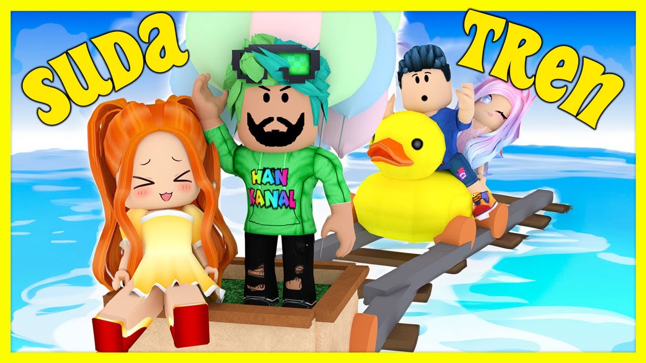 ROBLOX ÇILGIN SUDA TREN YARIŞI 😂 CART RİDE KÜBRA NİSA HAN KANAL