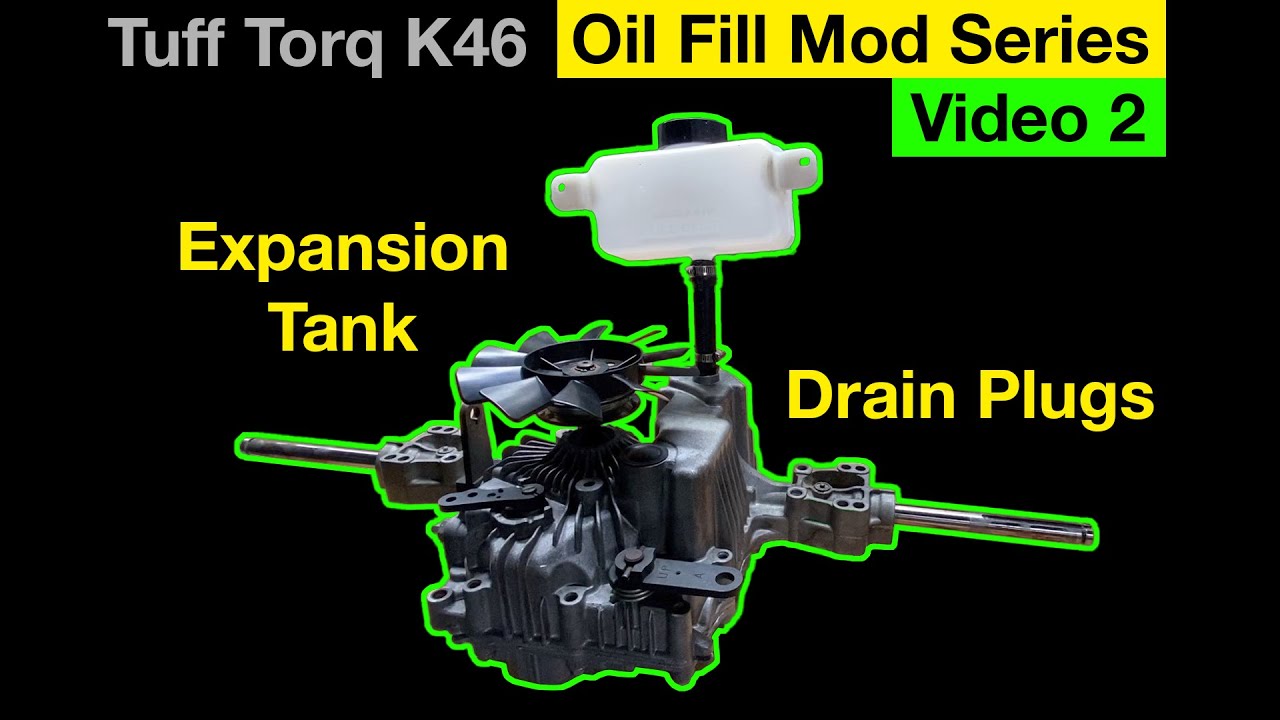 Модификация трансмиссии Tuff Torq K46 / T40J для лёгкой замены масла (видео 2 серии Oil Fill Mod)