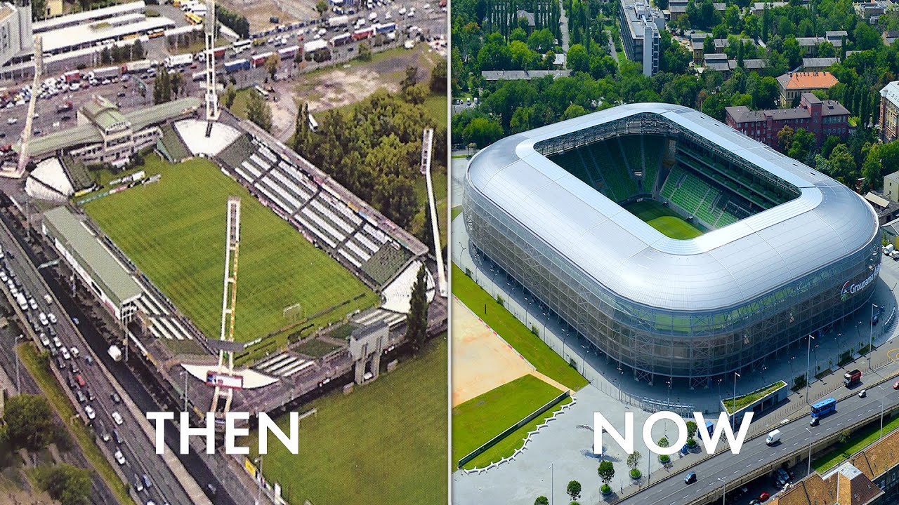 Hungary NB I Stadiums Then & Now