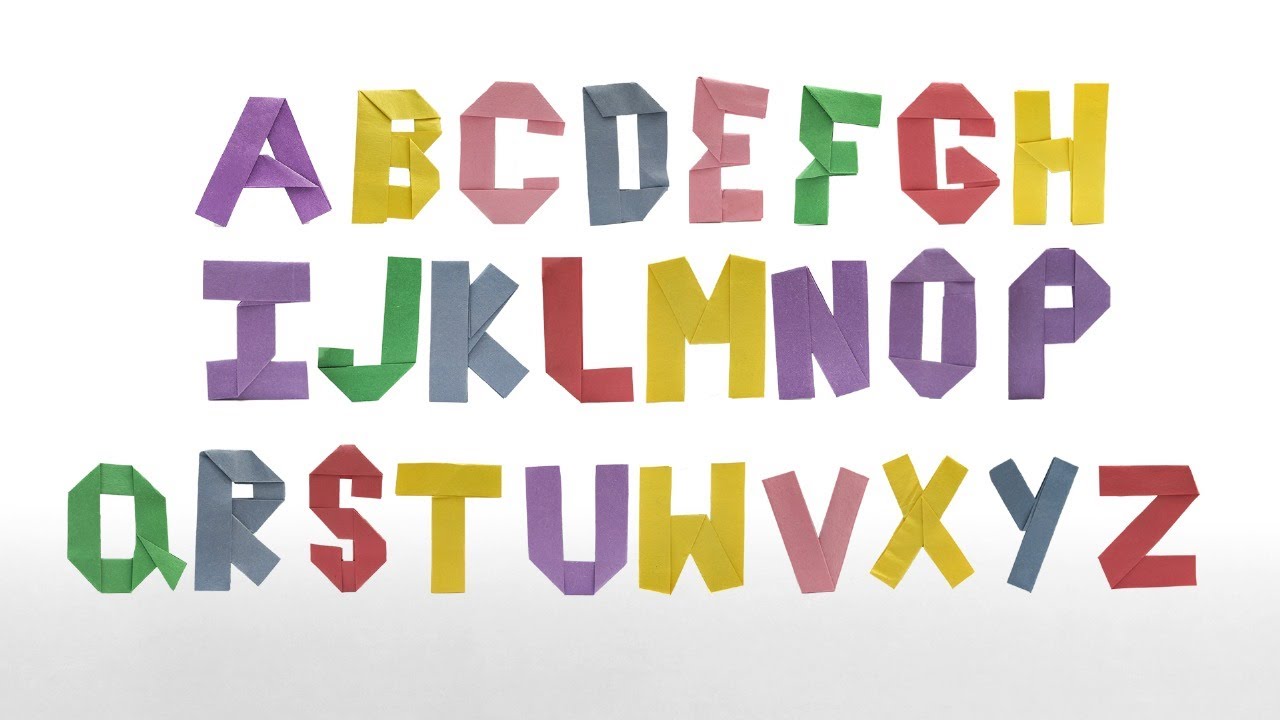 Origami Letters A To Z | Learn Alphabets ABC With Origami #alphabet #papercraft