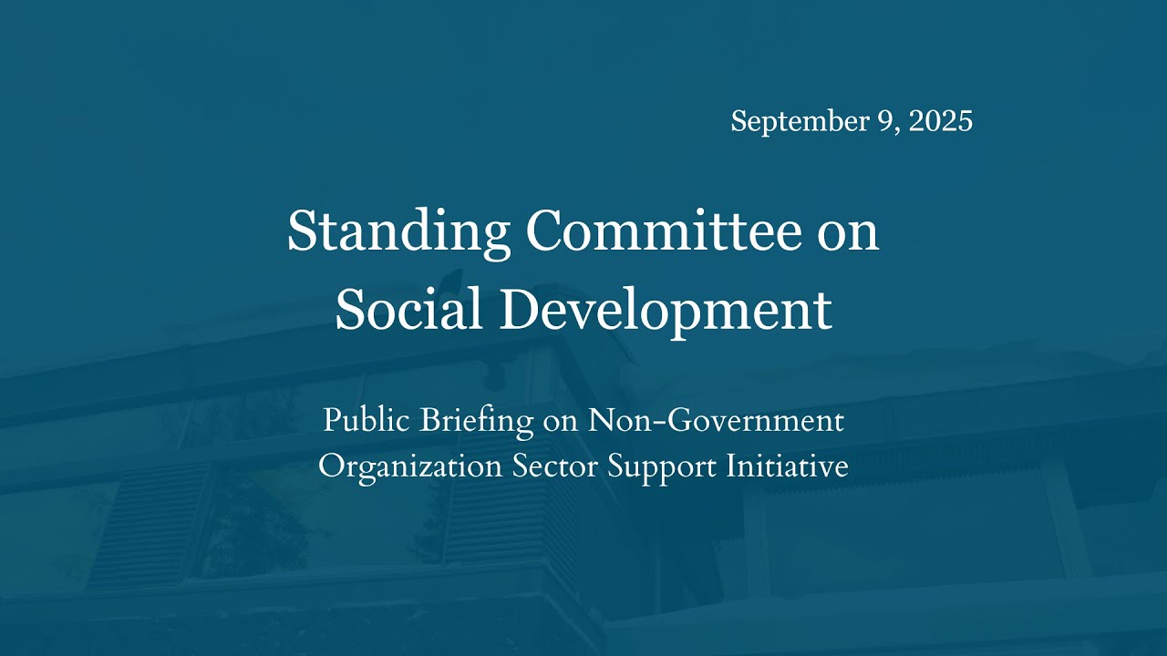 REVISED: Public Briefing on Non-Government Organization Sector Support Initiative