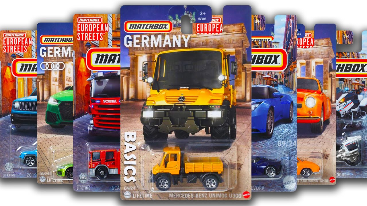 Showcase - Matchbox European, German Set, 5 packs, Moving Parts, Collectors, Working Rigs & More