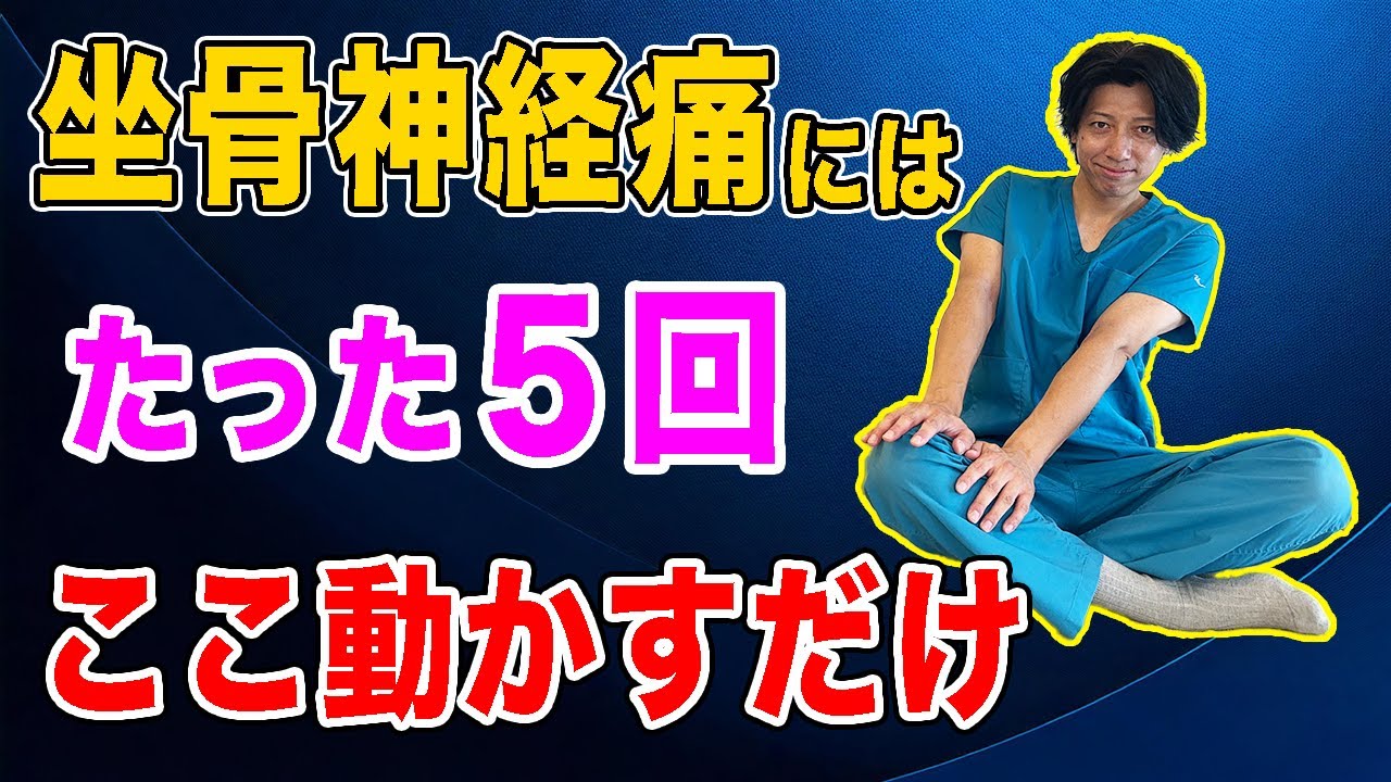 【坐骨神経痛の治し方ストレッチ】腰の痛みや坐骨神経痛に超効果的！股関節を柔らかくして姿勢を整えるからお尻の痛みや足の痺れも改善する！