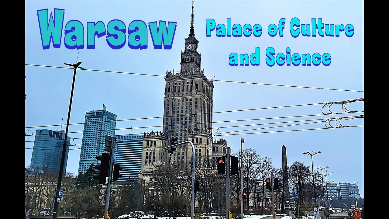 Palace of Culture and Science in Warsaw Poland, a beautiful city - winter