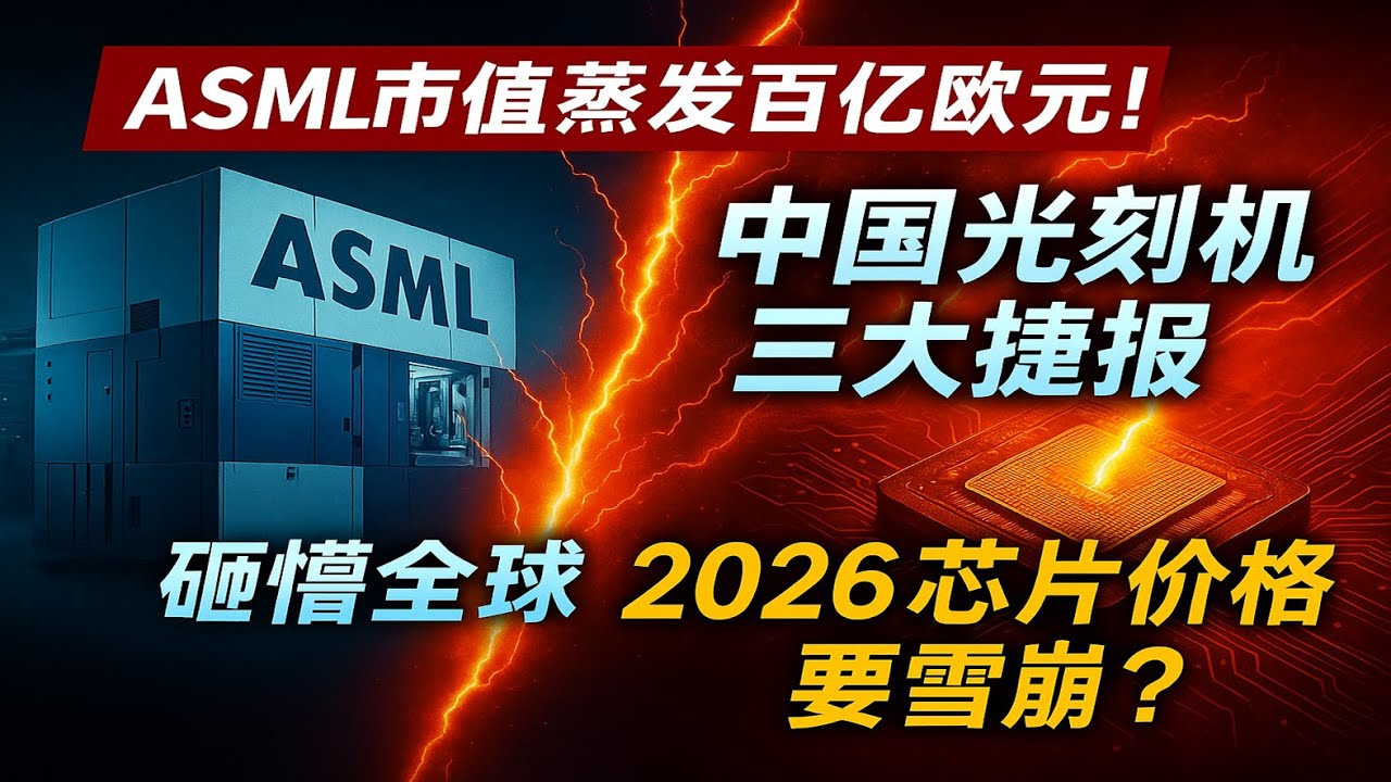 对华销售砍半！ASML急建北京维修中心，中国光刻机三大突破让芯片价格悬了？中国DUV量产倒计时，ASML百亿市值蒸发挡不住国产替代？禁售反逼自主！2026芯片要卖“白菜价”？