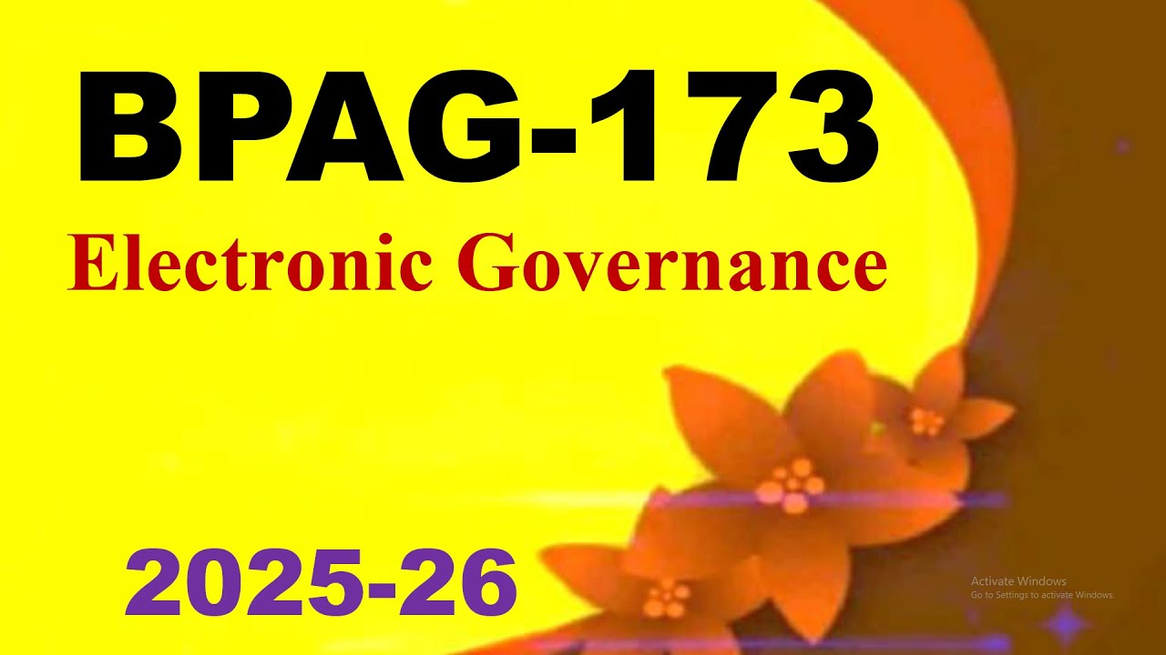 IGNOU BPAG-173 Solved Assignment English Medium 2025-26 For July 2025 and January 2026 Sessions