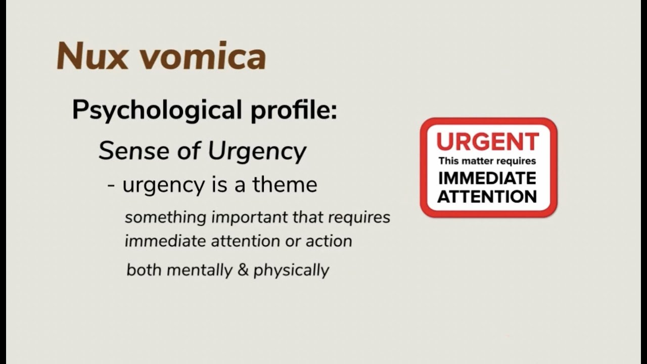 Materia Medica Series #8 Nux vomica