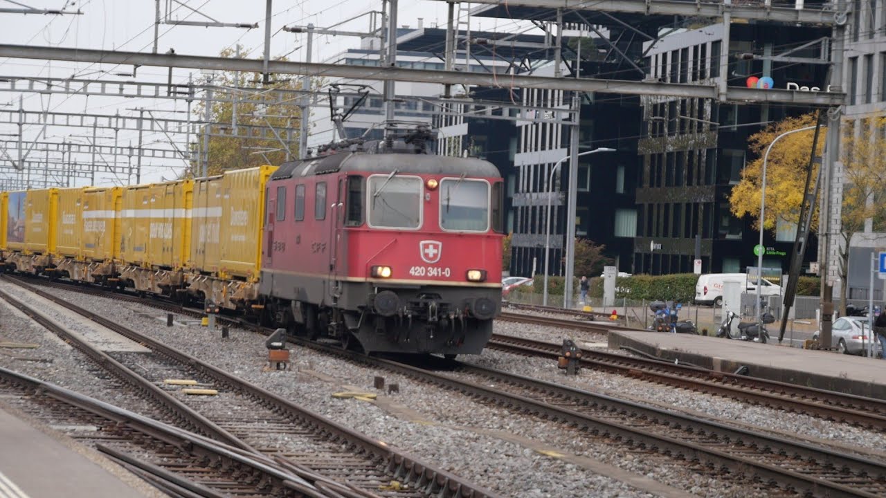 Eisenbahnverkehr/railway traffic in Zürich Altstetten Mit Br 501 450 511 185 460 420 412