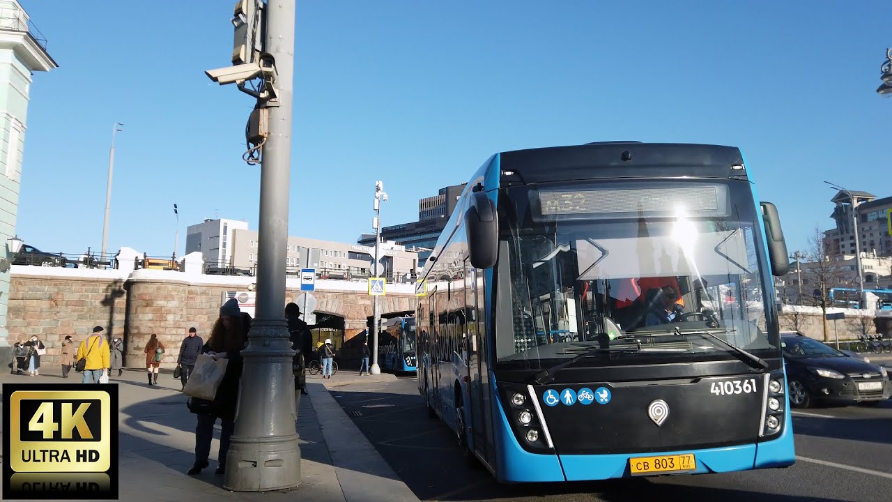 м32 маршрут электробуса. 10.11.2021 год. Москва.