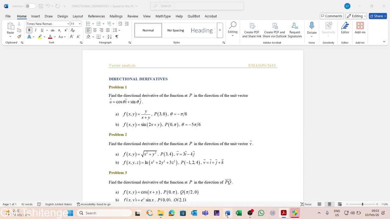 Directional Derivative Introduction