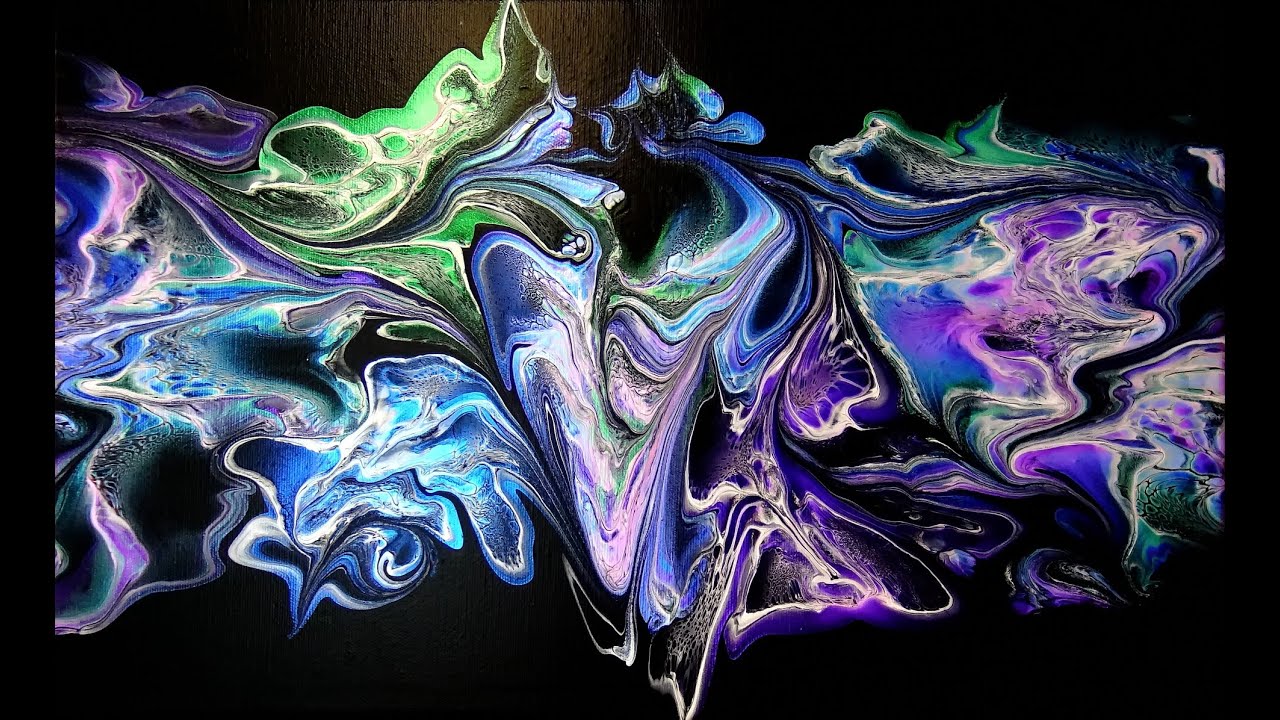 Bloom and Marble Roll Acrylic Pouring ~ Fluid Art Therapy