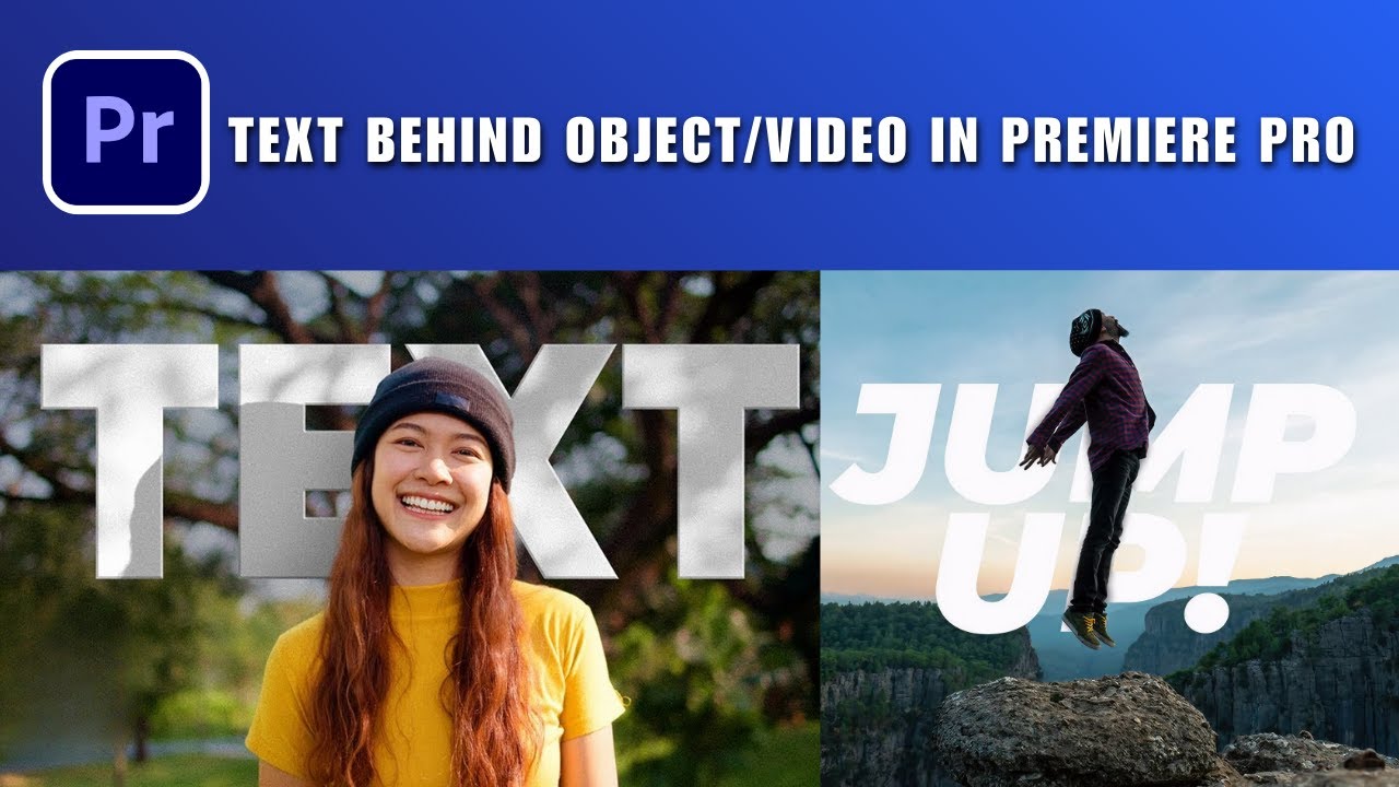 Как добавить текст за движущимися объектами в видео Premiere Pro 2026 | Добавление текста за движ...