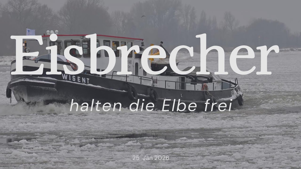 Eisbrecher bei Geesthacht - halten die Elbe frei