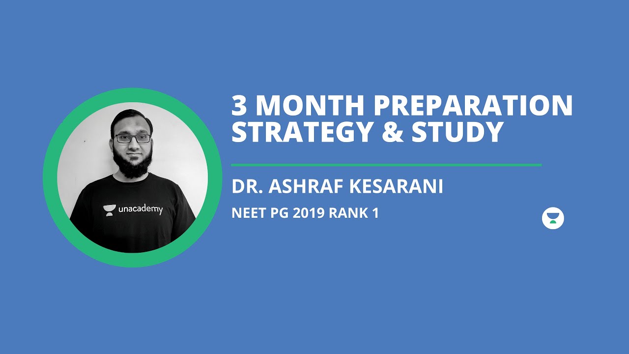 Dr. Ashraf Kesarani | NEET PG 2019 Rank 1 | 3 Month Preparation Strategy & Study