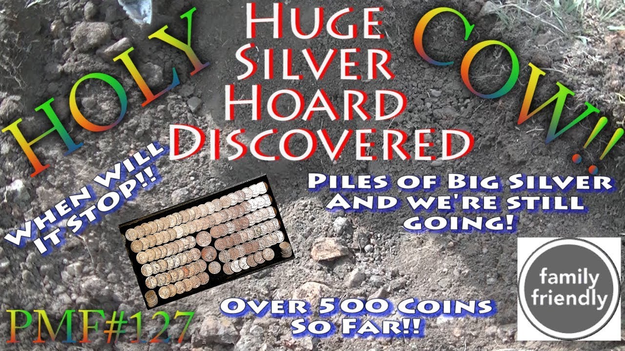 Holy Cow HUGE HOARD Found  Big Silver Buried Treasure!! Part 1