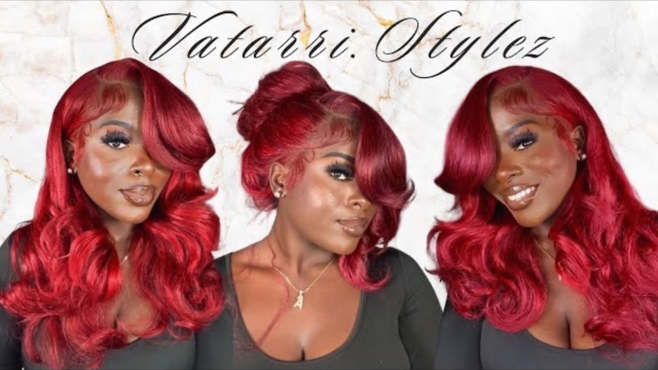 Outre Perfect Hairline Glueless Synthetic 13x4 Wig| Swoop series 2 Burgundy flame|Best Synthetic Wig