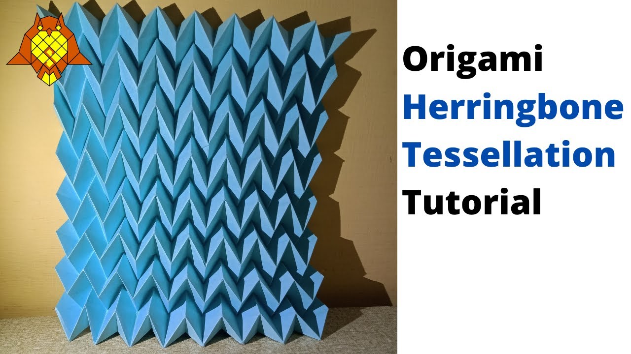 Origami Herringbone tessellation | Miura Fold Tutorial