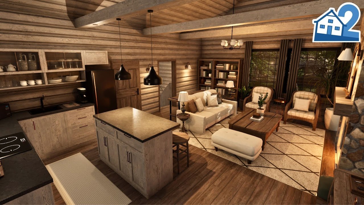 Forest Cabin Renovation | Rustic | House Flipper 2 | Speed Build |  Tour
