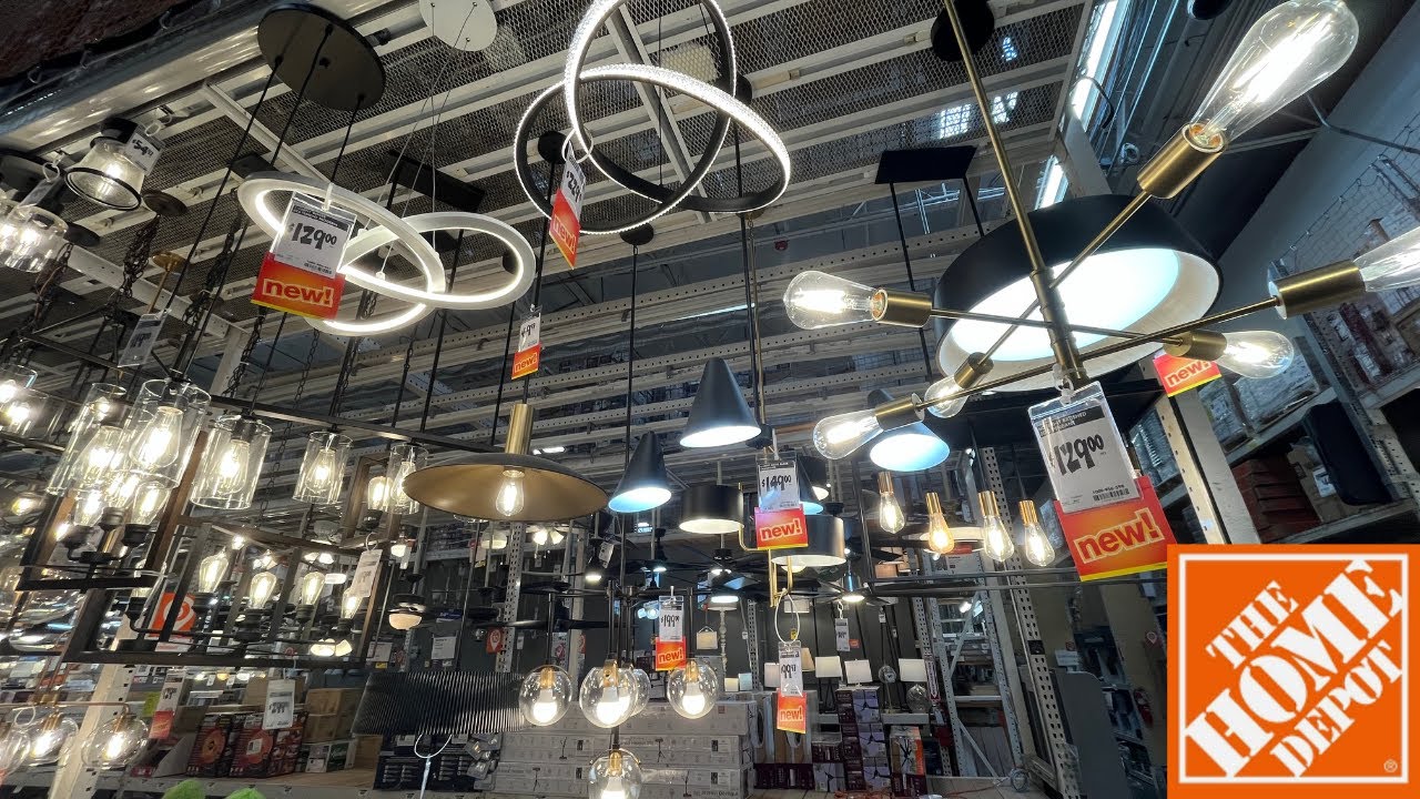 HOME DEPOT LIGHTING FIXTURES- SHOP WITH ME 2024