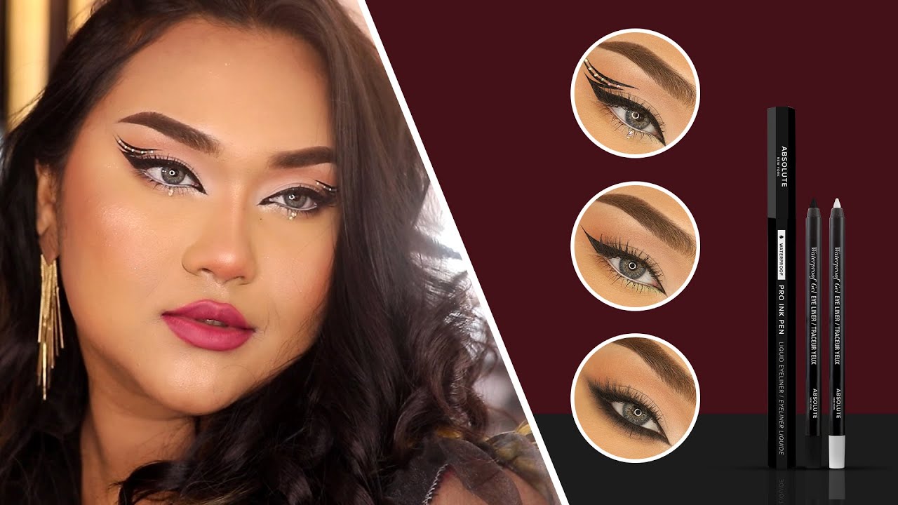 Absolute New York Pro Ink Eyeliner, Black & White Kajal Review by Raisa Naushin