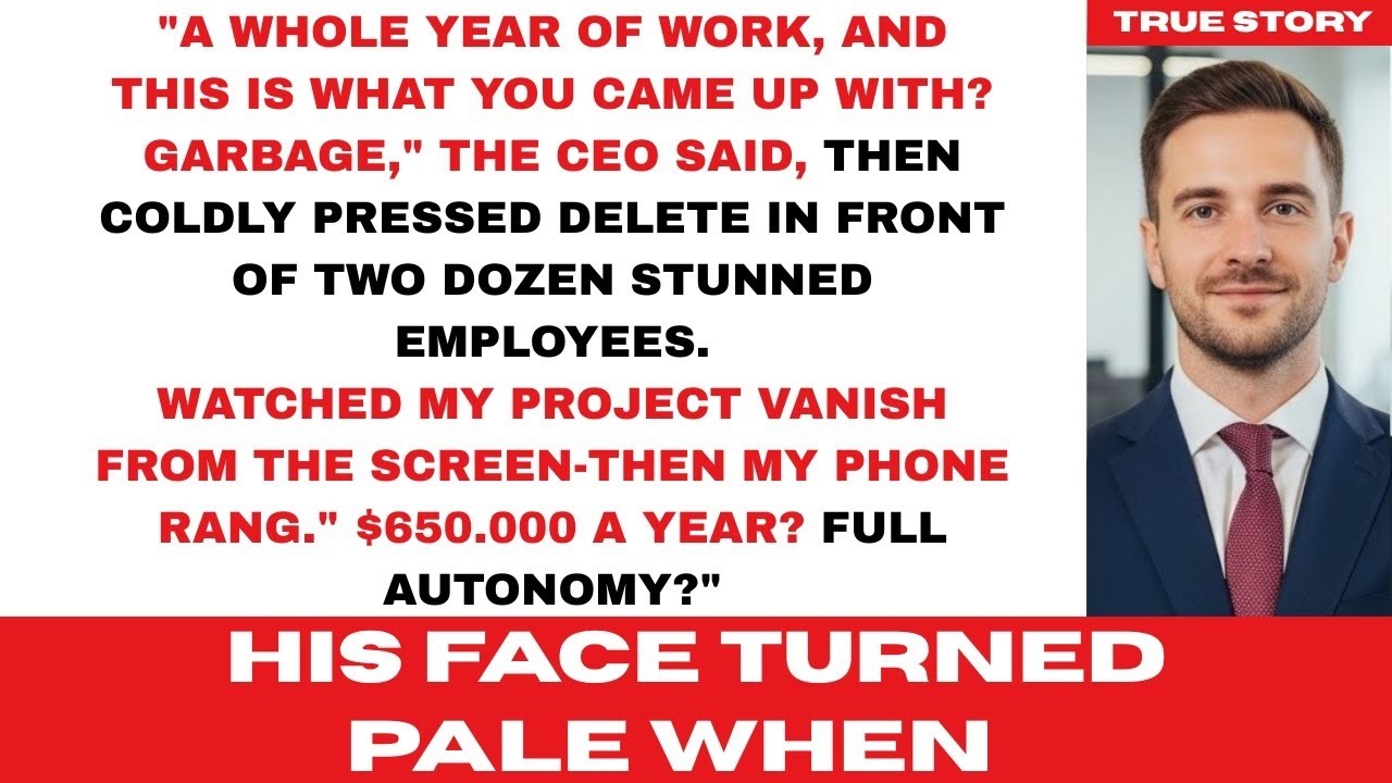 “The CEO Called My Year of Work ‘Garbage’ — The Offer I Got Next Made Him Go Pale ”