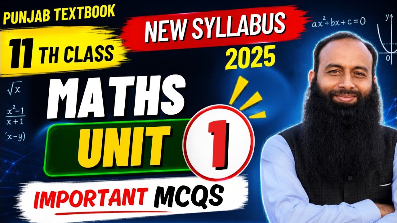 MCQs Maths 11th Class Unit 1 Complex Numbers I New Book 2025 | PTB | Easy Solution with Concept