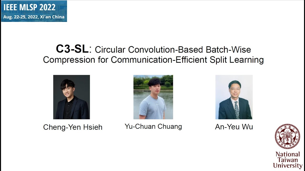 IEEE MLSP | C3-SL | A new compression paradigm - batch-wise compression for split learning