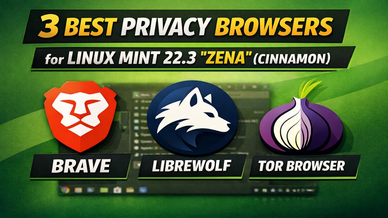 Мой список из 3 лучших браузеров для обеспечения конфиденциальности в Linux Mint 22.3 Zena (Cinna...