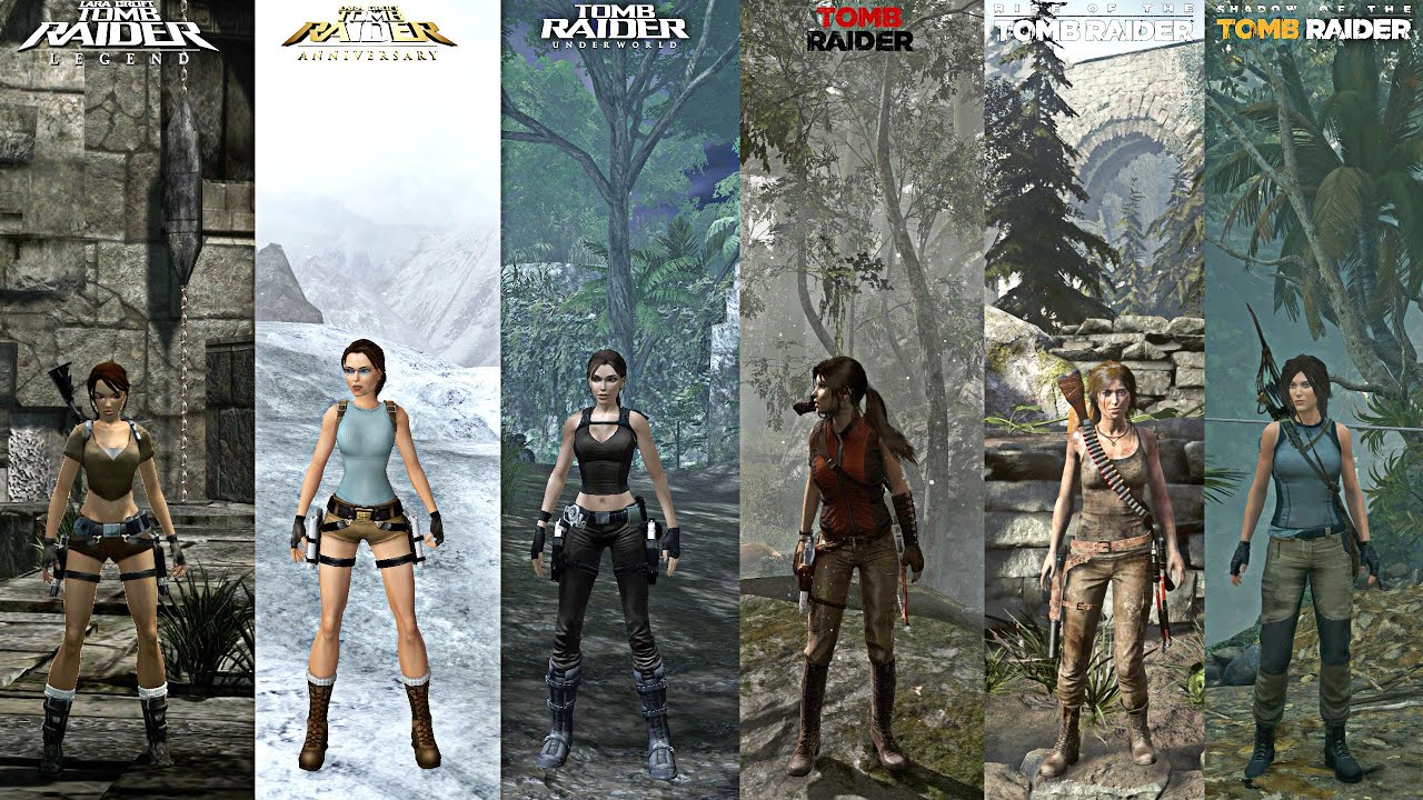 Tomb Raider Legend Vs Anniversary Vs Underworld Vs 2013 Vs Rise Vs Shadow | Comparison
