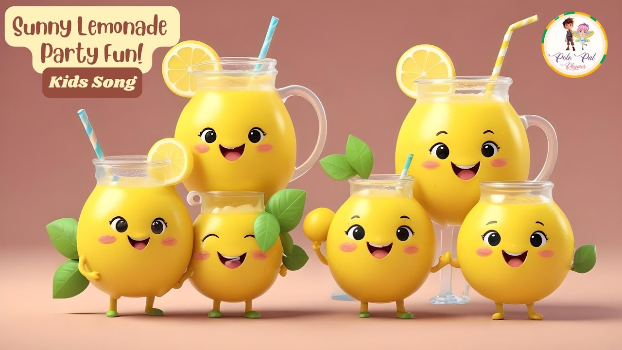 🍋🎉 Sunny Lemonade Party Fun Rhyme! 🍋🎉 | Kids' Rhymes and Songs | Polo Pal Rhymes