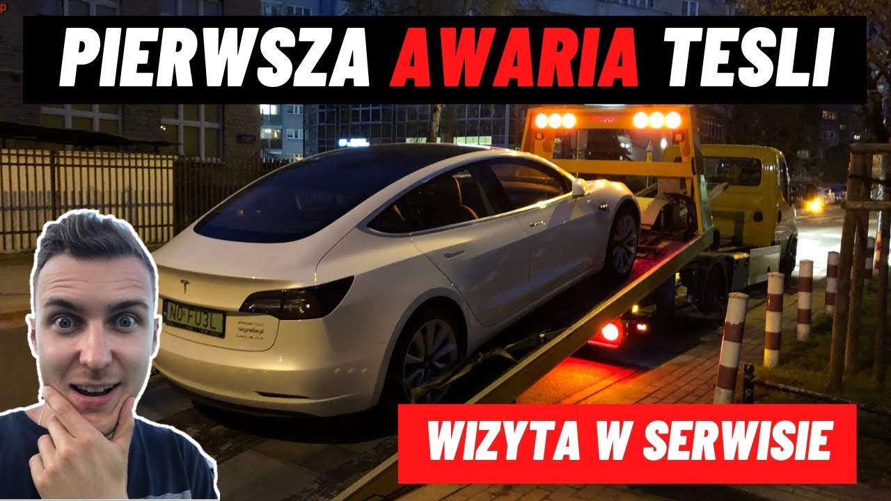 Moja PIERWSZA AWARIA TESLI - Ile kosztowała naprawa? Tesla skrzypi