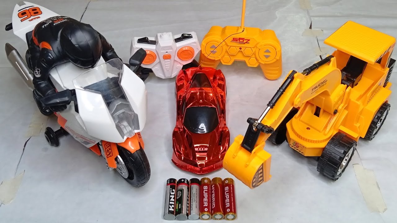 Radio Control Excavator Truck and Remote Control Racing Rc Bike, rc vehicle, rc construction truck