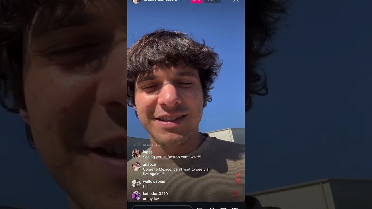 Braeden’s insta live today
