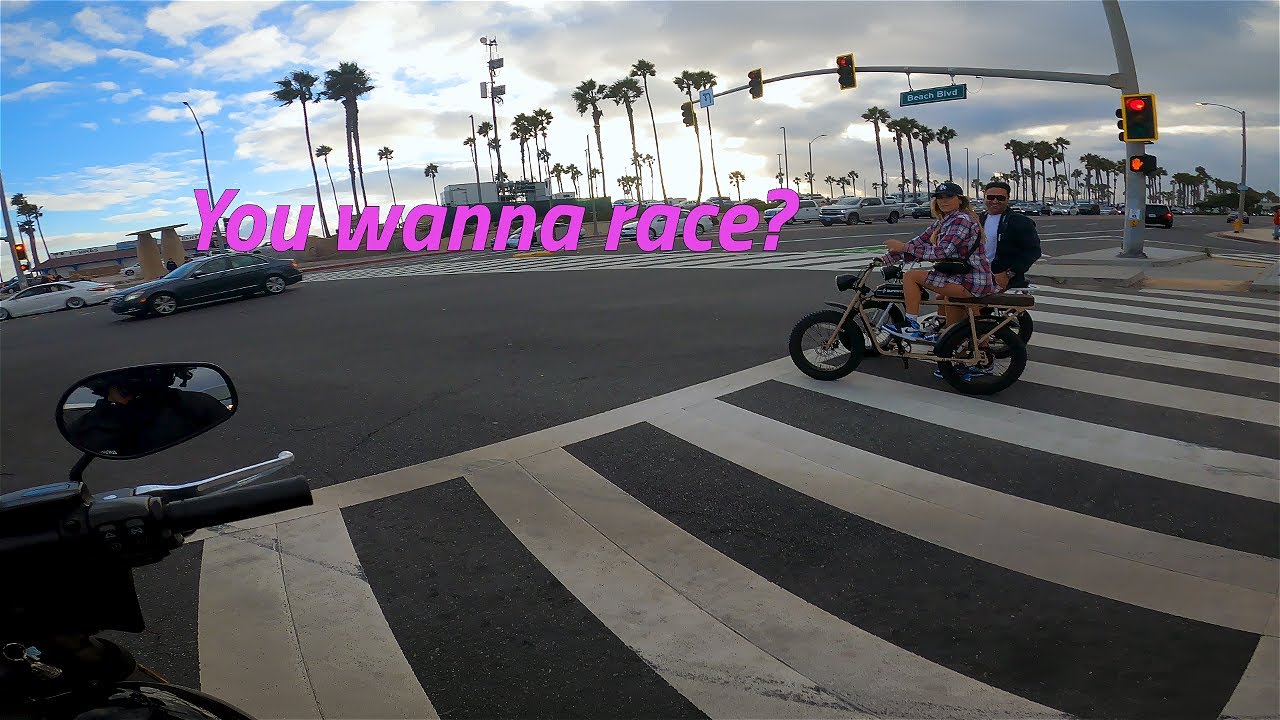 I think she wanted to race?... on a scooter!!!🔥 | Harley Davidson Low Rider S | Pure Sound 4K [2/2]