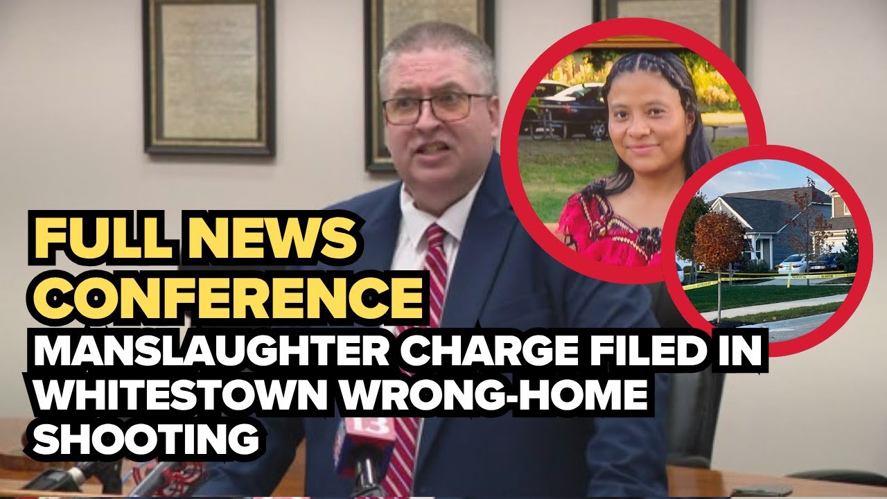 Full press conference: Manslaughter charge filed in Whitestown wrong-home shooting
