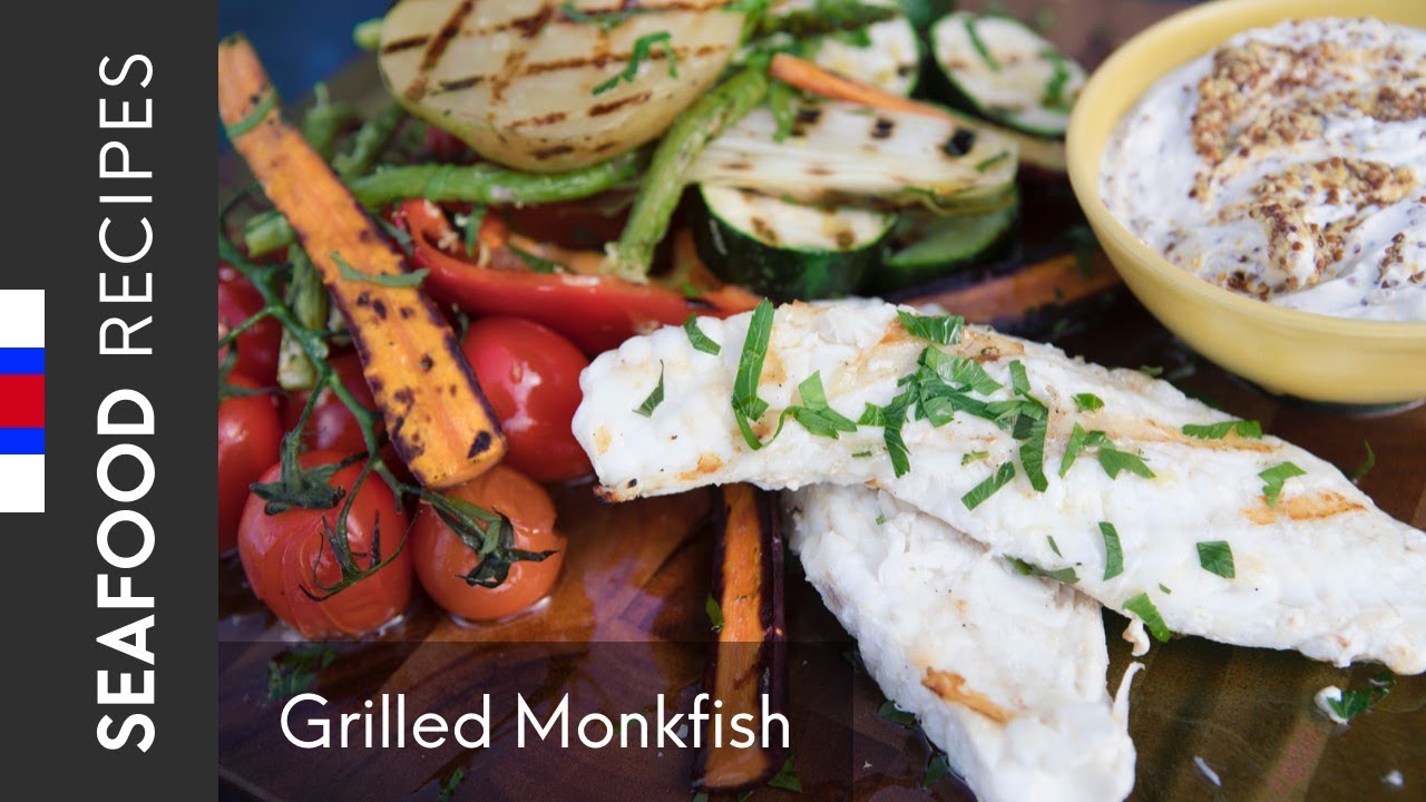 Grilled monkfish tail with vegetables (how to prepare and cook monkfish) | Recipe by Gutti Winther